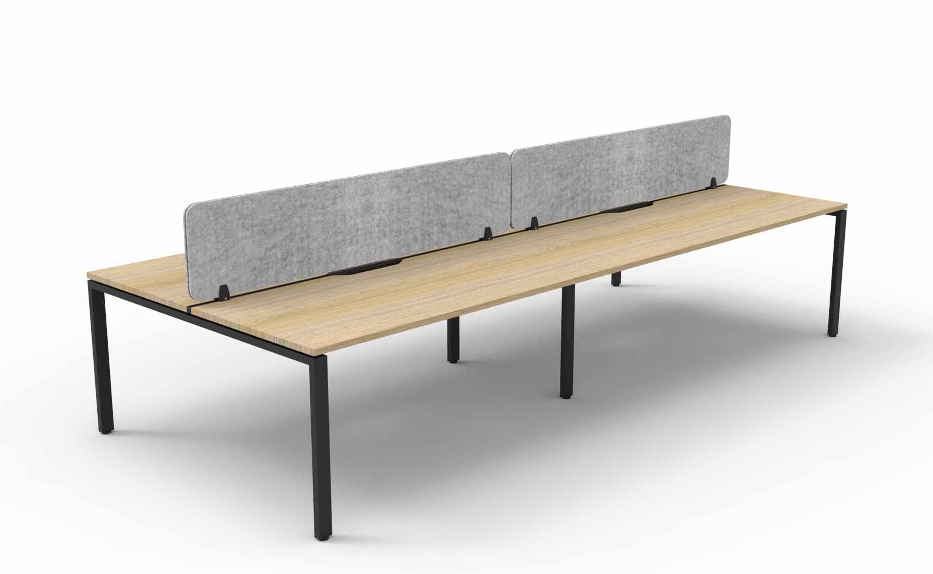 Profile 4 Person Double Sided Workstation - with Eco Screen